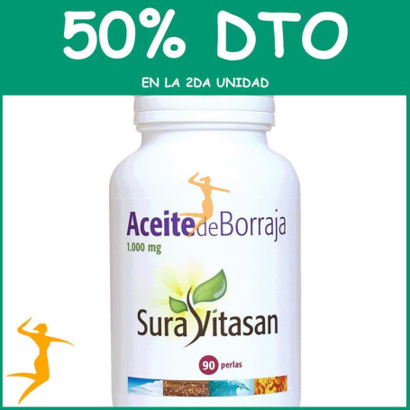 ACEITE DE BORRAJA BIO 1.000Mg. 90 PERLAS SURA VITASAN OFERTA 2 UD