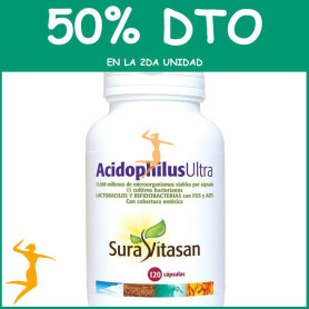 ACIDOPHILUS ULTRA 11.000M.+FOS+AOS 120 CÁPSULAS SURA VITASAN OFERTA 2 UD