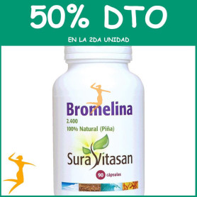 BROMELINA 2.400 500Mg. 90 CÁPSULAS SURA VITASAN OFERTA 2 UD