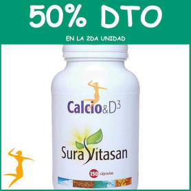 CALCIO & D3 150 CÁPSULAS SURA VITASAN OFERTA 2 UD