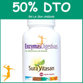 ENZYMAS DIGESTIVAS 100 CÁPSULAS SURA VITASAN OFERTA 2 UD