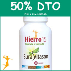 HIERRO 15 90 CÁPSULAS SURA VITASAN OFERTA 2 UD