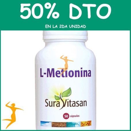 L-METIONINA 500Mg. 50 CÁPSULAS SURA VITASAN OFERTA 2 UD