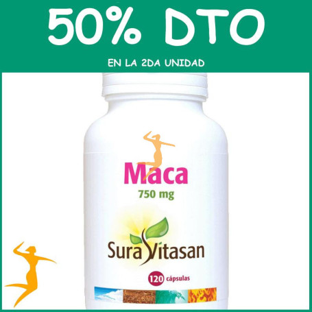 MACA 750Mg. 120 CÁPSULAS SURA VITASAN OFERTA 2 UD