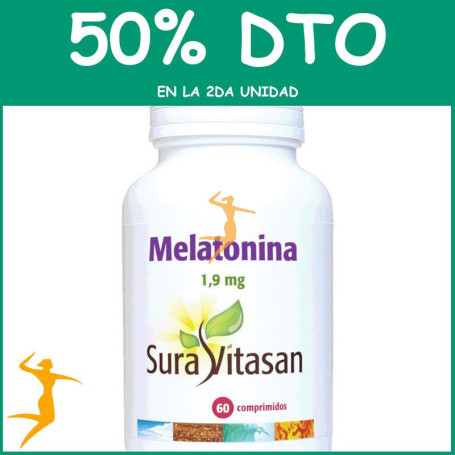 MELATONINA 1,9Mg. 60 COMPRIMIDOS SURA VITASAN OFERTA 2 UD