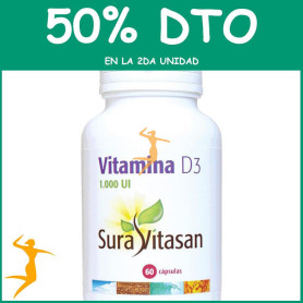 VITAMINA D3 60 CÁPSULAS SURA VITASAN OFERTA 2 UD