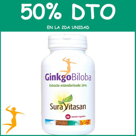 GINKGO BILOBA 60 CÁPSULAS SURA VITASAN OFERTA 2 UD