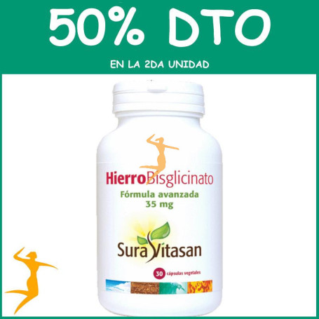 HIERRO BISGLICINATO 30 CÁPSULAS SURA VITASAN OFERTA 2 UD