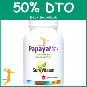 PAPAYA PLUS 100 CÁPSULAS SURA VITASAN OFERTA 2 UD