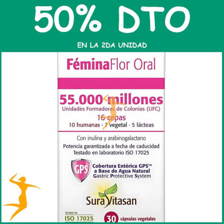 FEMINA FLOR ORAL 55.000 30 CÁPSULAS SURA VITASAN OFERTA 2 UD