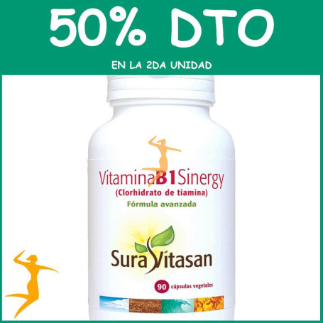 VITAMINA B1 SINERGY 90 CÁPSULAS SURA VITASAN OFERTA 2 UD