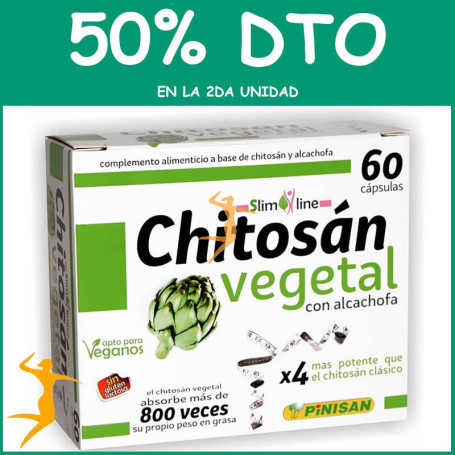 CHITOSAN VEGETAL 60 CÁPSULAS PINISAN OFERTA 2 UD