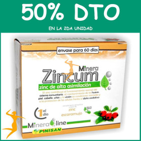 MINERALINE ZINCUM 60 CÁPSULAS PINISAN OFERTA 2 UD