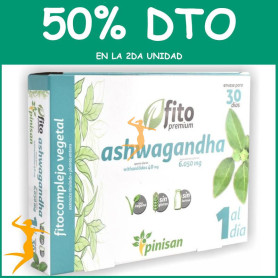 ASHWAGANDHA 30 CAPSULAS FITO PREMIUM, PINISAN OFERTA 2 UD