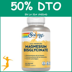MAGNESIO BISGLYCINATE 120 CAPSULAS SOLARAY OFERTA 2 UD