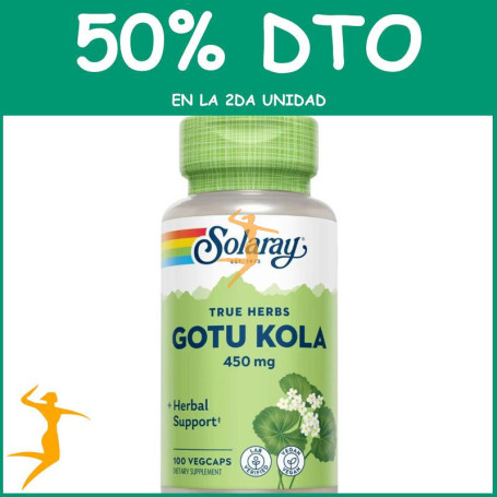 GOTU KOLA 100 CAPSULAS SOLARAY OFERTA 2 UD