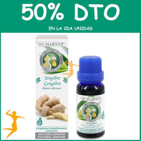 ACEITE ESENCIAL ALIMENTARIO DE JENGIBRE 15Ml. MARNYS OFERTA 2 UD