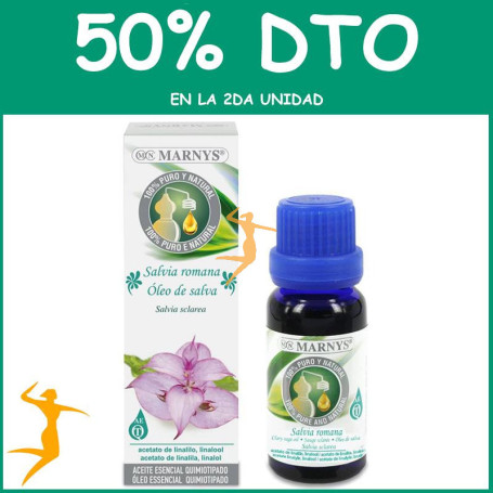 ACEITE ESENCIAL ALIMENTARIO DE SALVIA ROMANA 15Ml. MARNYS OFERTA 2 UD