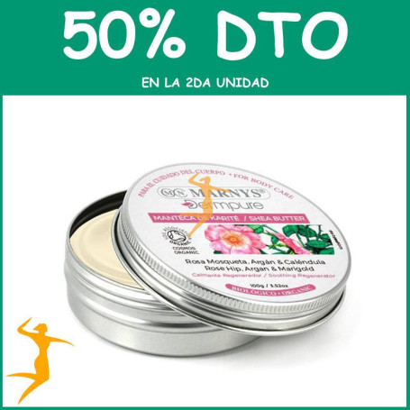 MANTECA DE KARITE CON ROSA MOSQUETA, ARGAN BIO 100Gr. MARNYS OFERTA 2 UD