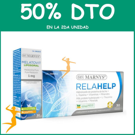 PACK RELAHELP 30 CAPSULAS + MELATOVIT MARNYS OFERTA 2 UD