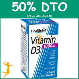 VITAMINA D3 1000UI HEALTH AID OFERTA 2 UD