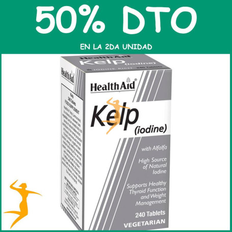 KELP ALGAS 240 TABLETAS HEALTH AID OFERTA 2 UD