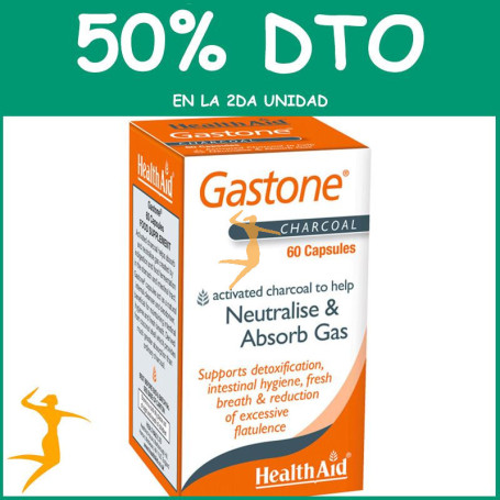 GASTONE CARBON PURO ACTIVADO 260Mg. HEALTH AID OFERTA 2 UD