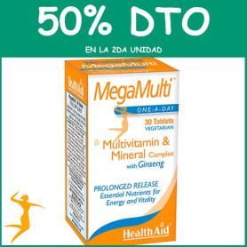 MEGAMULTI CON GINSENG HEALTH AID OFERTA 2 UD