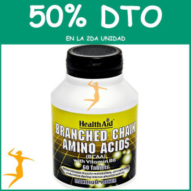 BCAA CON VITAMINA B6 HEALTH AID OFERTA 2 UD