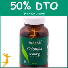 CLORELA 550MG 60 COMP HEALTH AID OFERTA 2 UD