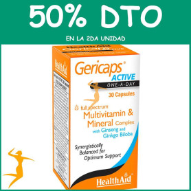 GERICAPS ACTIVE CON GINSENG Y GINKGO BILOBA HEALTH AID OFERTA 2 UD