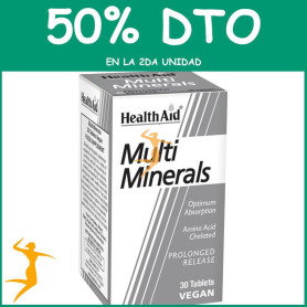 MULTIMINERALES 30 COMPRIMIDOS HEALTH AID OFERTA 2 UD