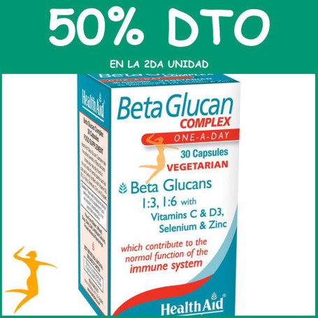 BETAGLUCAN COMPLEX 30 CÁPSULAS HEALTH AID OFERTA 2 UD