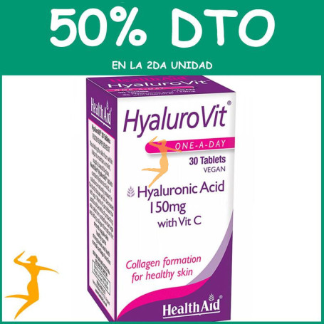HYALUROVIT 30 COMPRIMIDOS HEALTH AID OFERTA 2 UD