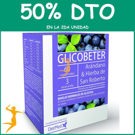 GLICOBETER 60 COMPRIMIDOS DIETMED OFERTA 2 UD