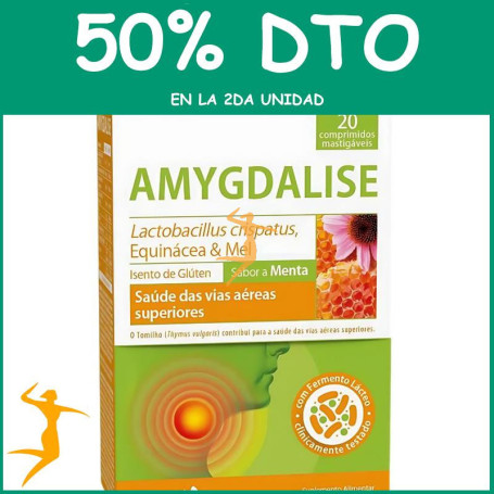 AMYGDALISE 20 COMPRIMIDOS MASTICABLES DIETMED OFERTA 2 UD