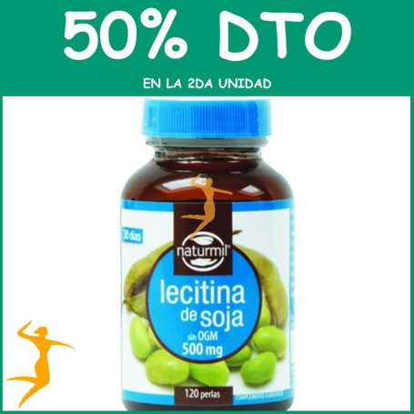 LECITINA DE SOJA 500Mg. 120 PERLAS NATURMIL OFERTA 2 UD