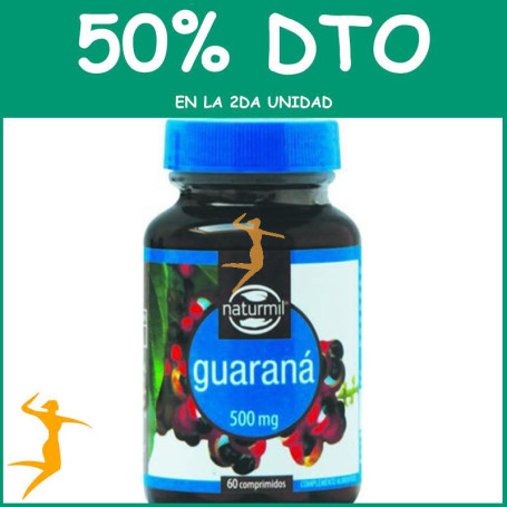 GUARANÁ 500Mg. 60 COMPRIMIDOS NATURMIL OFERTA 2 UD