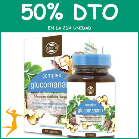 GLUCOMANANO COMPLEX 500Mg. 60 CÁPSULAS NATURMIL OFERTA 2 UD