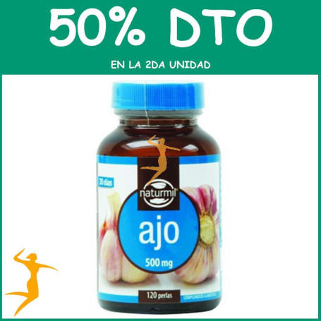 AJO 500Mg. 120 PERLAS NATURMIL OFERTA 2 UD