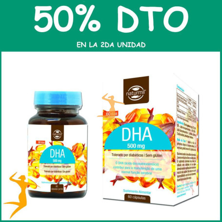 DHA 500Mg. 60 CÁPSULAS NATURMIL OFERTA 2 UD