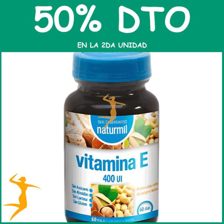 VITAMINA E 400UI 60PERLAS NATURMIL OFERTA 2 UD