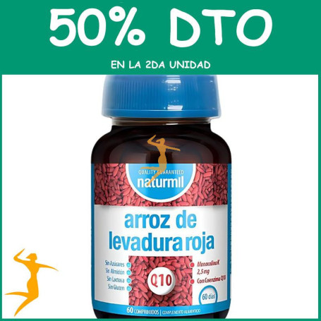 LEVADURA DE ARROZ ROJO 60 COMPRIMIDOS NATURMIL OFERTA 2 UD