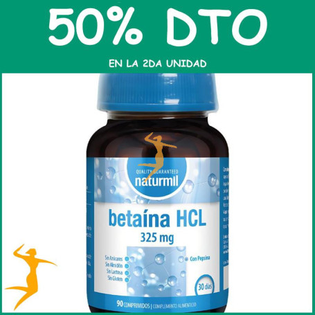 BETAINA HCL 90 COMPRIMIDOS NATURMIL OFERTA 2 UD