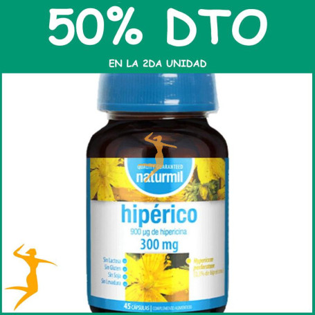 HIPÉRICO 300MG 90 CÁPSULAS NATURMIL OFERTA 2 UD