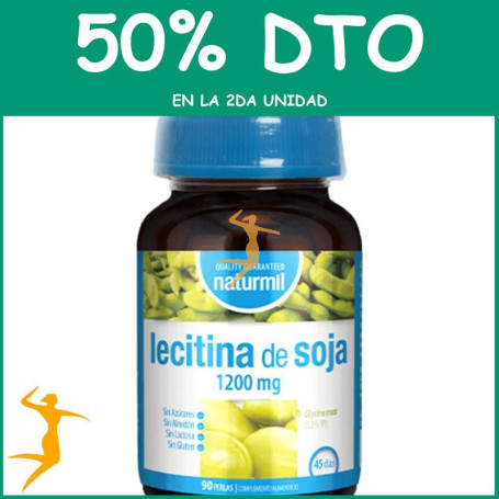 LECITINA DE SOJA 1200MG 90 PERLAS NATURMIL OFERTA 2 UD