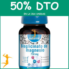 BISGLICINATO DE MAGNESIO 750MG 90 COMPRIMIDOS NATURMIL OFERTA 2 UD