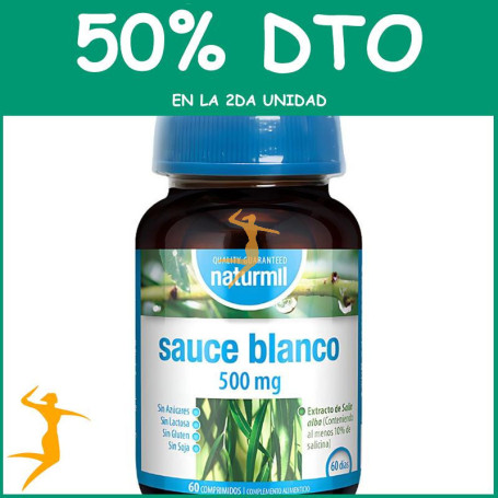 SAUCE BLANCO 500MG 60 COMPRIMIDOS NATURMIL OFERTA 2 UD