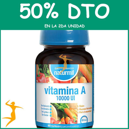 VITAMINA A 10.000UI 60 COMPRIMIDOS NATURMIL OFERTA 2 UD