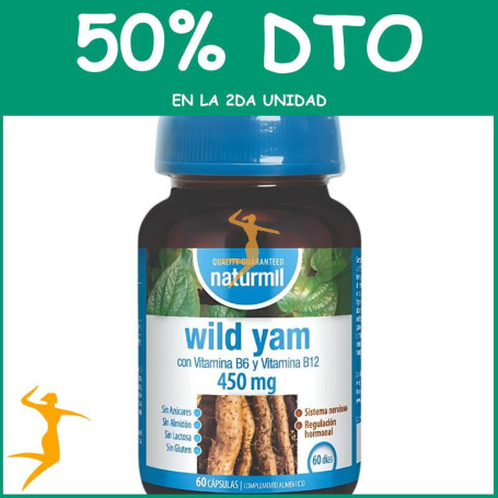 WILD YAM 450MG 60 CÁPSULAS NATURMIL OFERTA 2 UD